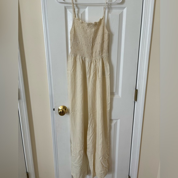 H&M Linen-blend Jumpsuit - size small - pale yellow - Picture 7 of 7